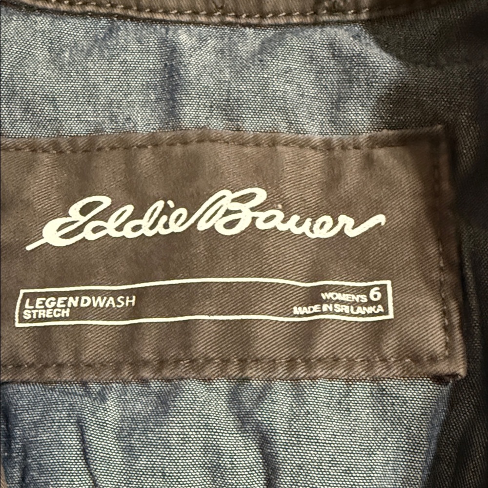 Eddie Bauer Women's Charcoal Legend Wash Blazer Utility Jacket. NWT. Size 6 - Picture 2 of 7
